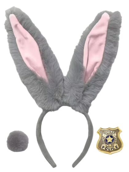 grey rabbit police accessory set