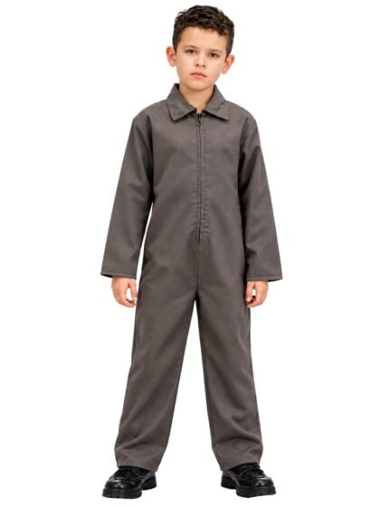 Kids Michael Myers Costume grey boiler jumpsuit