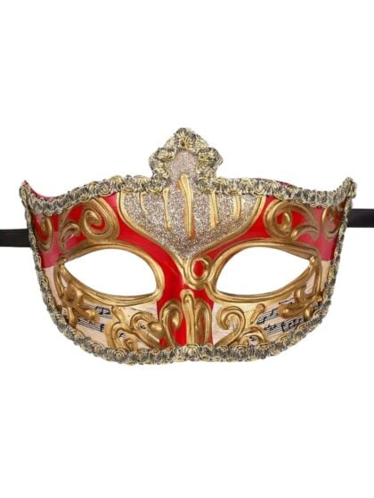 Red Musical Masquerade Mask