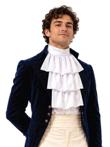 White Regency neck ruffle
