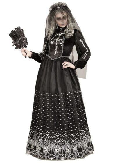 skeleton bride costume womens halloween fancy dress