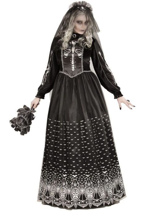Deluxe Skeleton Bride Costume - Adult - Image 6