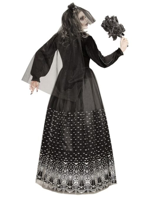 Deluxe Skeleton Bride Costume - Adult - Image 3