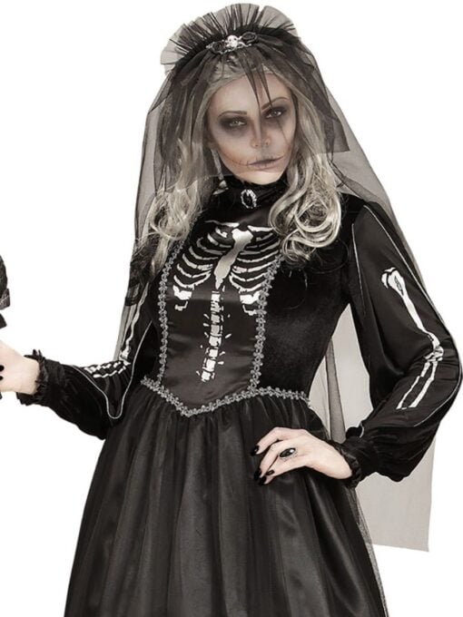 Deluxe Skeleton Bride Costume - Adult - Image 4