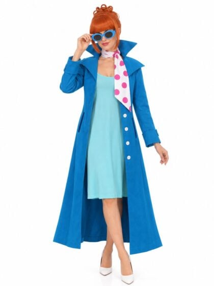 Blue retro spy lucy wilde costume